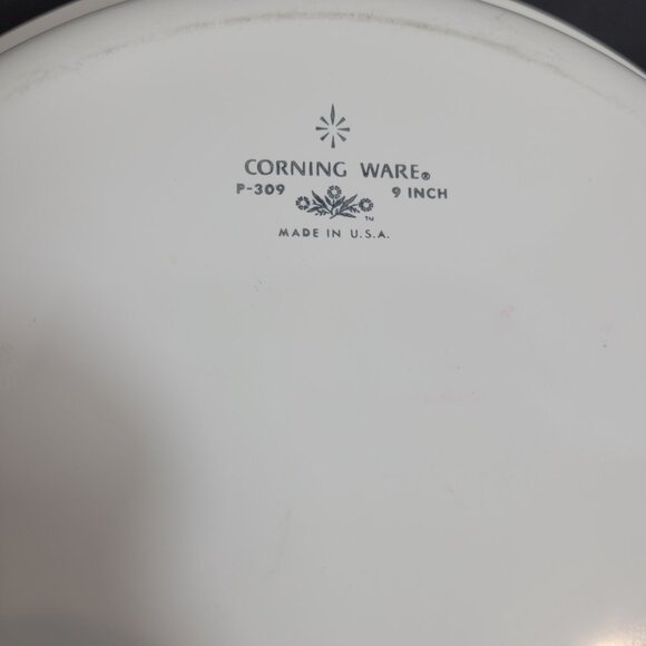 Vintage Corning Ware Blue Cornflower 9" Pie Plate Baking Dish - Picture 6 of 7